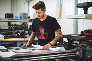 man-working-large-screen-print